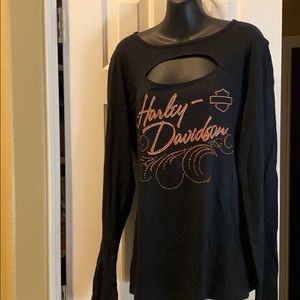 Harley-Davidson Peep Show black long sleeve tee